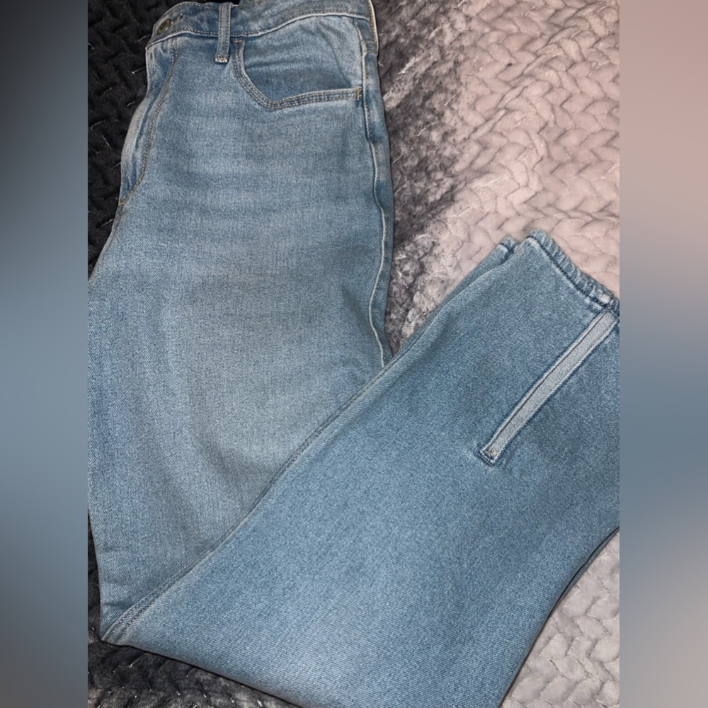 split bottom dad jeans